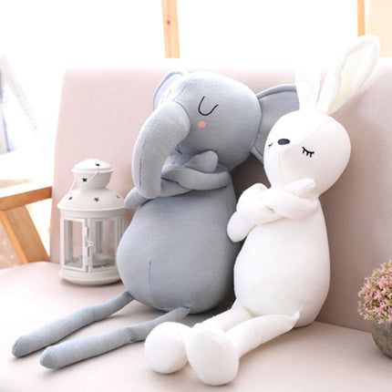 1pc 50cm 2 Patterns Cute Elephant Bunny Doll Simulation plush stuffed toys Baby soothing dolls Smooth feel High quality fabric