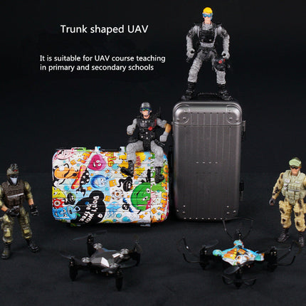 New Luggage Box Storage Box Folding Mini UAV Aerial Photography Remote Control Four Axis Children's Toys Drone