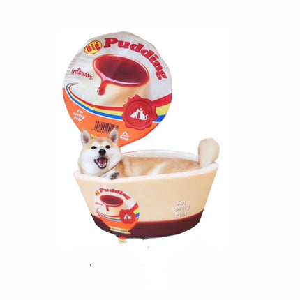 Design Instant Noodle Dog Round Closed Cat Litter Cute Shiba Inu Pet Supplies