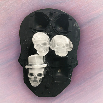 Creative 3D Skull Mold Ice Cube Tray Silicone Mold Soap Candle Moulds Sugar Craft Tools Bakeware Chocolate Moulds