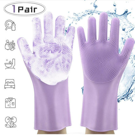 Silicone Heat-resistant Cleaning Brush Scrubbing Gloves