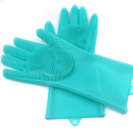 Silicone Heat-resistant Cleaning Brush Scrubbing Gloves