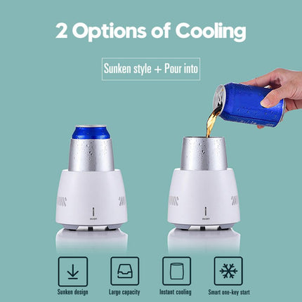 Portable Fast Cooling Cup Electronic Refrigeration Cooler for Beer Wine Beverage Mini Electric Drink Cooler Cup Instant Cooling