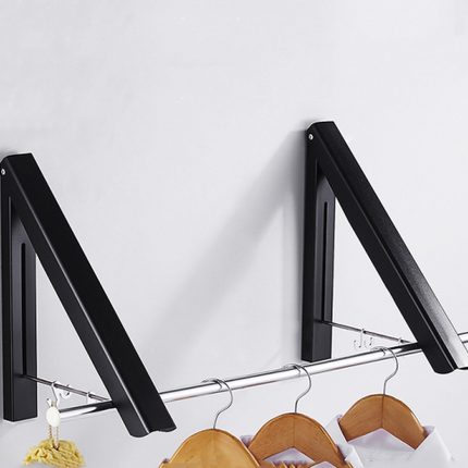 Punch-free Space Aluminum Foldable Invisible Folding Retractable Wall Hanger for Waterproof Hanging Underwear Coat Hanger