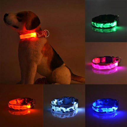 Camouflage pet supplies luminous dog collar