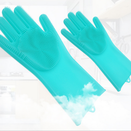 Silicone Heat-resistant Cleaning Brush Scrubbing Gloves