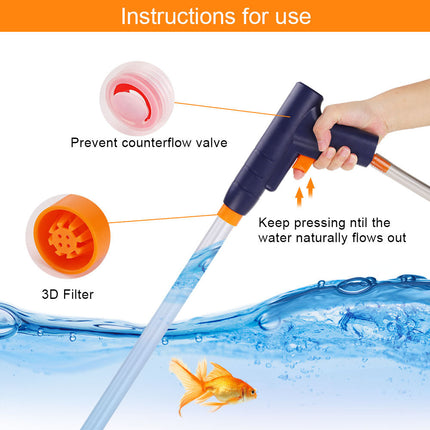 Fish Tank Water Changer Water Change Pipe Pumping Water Washing Sand Toilet