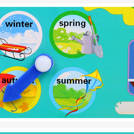 Montessori Wooden Toys Baby Weather Season Calendar Clock Time Cognition Preschool Educational Teaching Aids Toys For Children