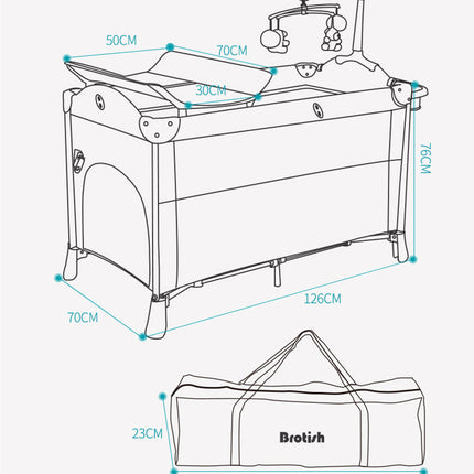 Multifunctional Baby Cot Splicing Large Bed Movable