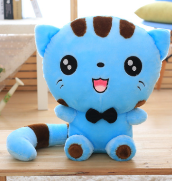 45cm Cute New style cat plush toys stuffed animals colorful big face cat doll kids pillow baby cushion pink/blue