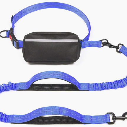 Pet Supplies Multi-functional Waist Pack Rope Reflective Sling Dog Hand Holding Rope Stretch Leash