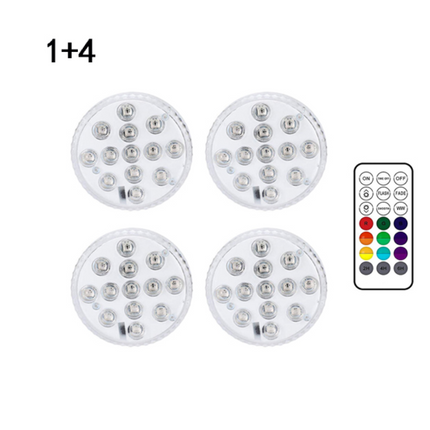 13 Led Submersible Light for Swimming Pool Garden Fountain Bathroom IP68 Waterproof Underwater Lamp with Suction Cup RF Remote