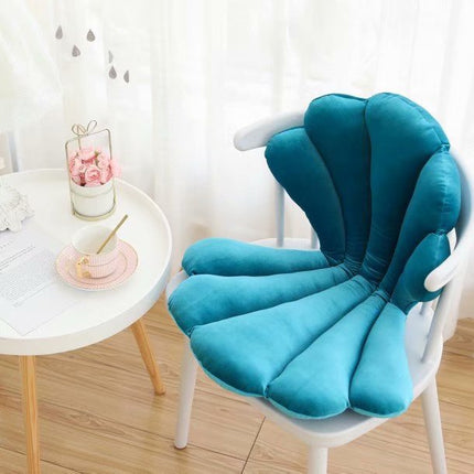 Luxurious Velvet Seal Shell Chair Cushion Unqiue Rose Seat Pillow Upscale Restaurant Chair Decor Girly Room Decorations