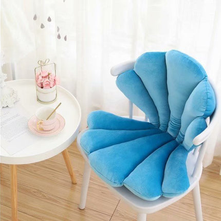 Luxurious Velvet Seal Shell Chair Cushion Unqiue Rose Seat Pillow Upscale Restaurant Chair Decor Girly Room Decorations