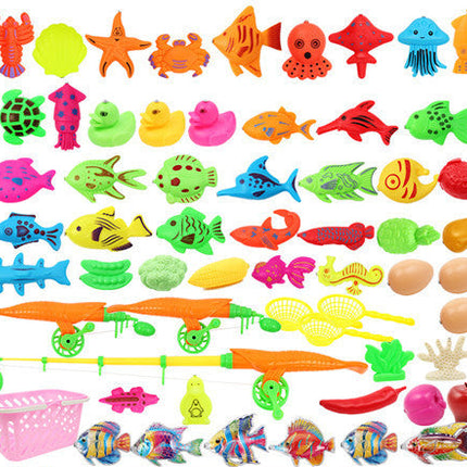 Puzzle Baby Children Fishing Toys Pool Set Magnetic