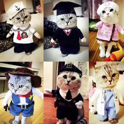 Funny Cat Dog Clothes Pet clothing Cosplay Role playing Suit