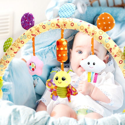 Baby Musical Mobile Toys for Bed Stroller Plush Baby Rattles Toys for Baby Toys 0-12 Months Infant