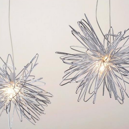 Aluminum Wire Star Moon Chandelier Restaurant Bar Bedroom Warm Lighting Simple Children'S Room Lamps