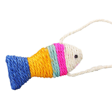 Pet Supplies Cat Sisal Toy Winding Fish Board