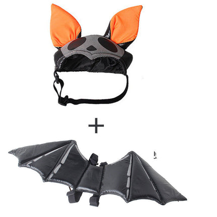 Pet Halloween Supplies Ghost Festival Ornaments Dog Personality Hat Cat Bat Wings