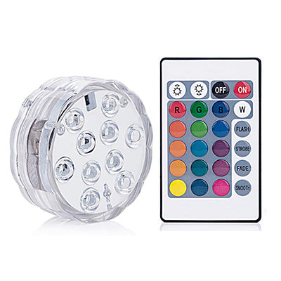 3 LEDs Underwater Light 16 Colors RGB IP68 Waterproof Swimming Pool Light RF Remote Control Submersible Lights For Pond Vase