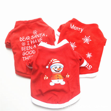 Pet Clothing Dog Warm Embroidery Christmas Style