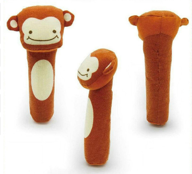 New Baby Rattle Toy BIBI Bar Animal Squeaker Toys Infant Hand Puppet Enlightenment Plush Doll 8 Design