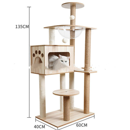 Cat Crawl Nest Scratching Board Tree Supplies Pet Toy Space Capsule