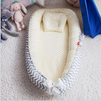 Baby Removable and Washable Bed Crib Portable Crib Travel Bed for Children Infant Kids Cotton Cradle