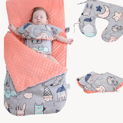 Newborn Baby Blanket Warm Fleece Stroller Cover Quilt