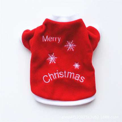 Pet Clothing Dog Warm Embroidery Christmas Style