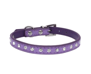 Diamond-studded pet collar shiny row of diamond rhinestone dog ring microfiber soft and comfortable collar dog supplies