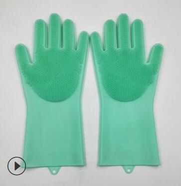 Silicone Heat-resistant Cleaning Brush Scrubbing Gloves