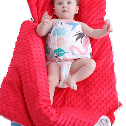 Newborn Baby Blanket Warm Fleece Stroller Cover Quilt