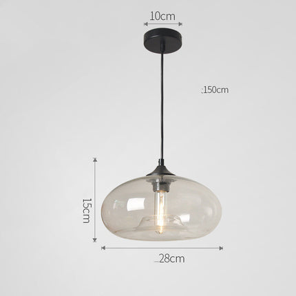 Nordic Modern Loft Pendant Lamp Glass Lustre Industrial Decor Hanging Lights Fixtures