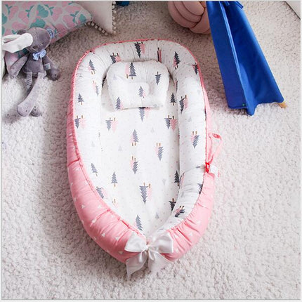 Baby Removable and Washable Bed Crib Portable Crib Travel Bed for Children Infant Kids Cotton Cradle