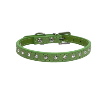 Diamond-studded pet collar shiny row of diamond rhinestone dog ring microfiber soft and comfortable collar dog supplies