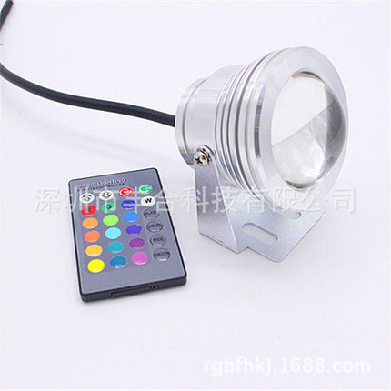 Factory Direct 10W RGB Bottom Lamp Seven Color Remote Control 10W RGB Underwater Lamp 10W RGB LED