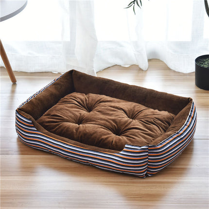 Kennel pet supplies in the large dog pet nest Golden Retriever dog bed autumn and winter cotton dog mat