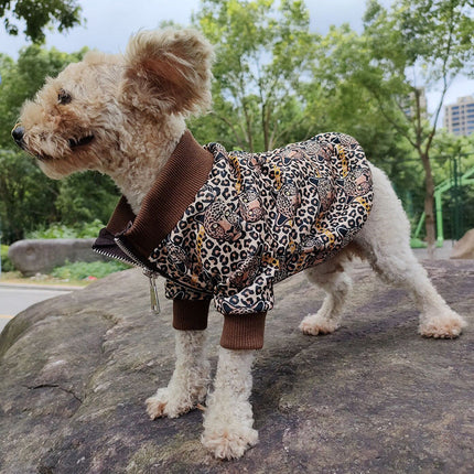 Spring And Autumn  Clothes Leopard Print Dog