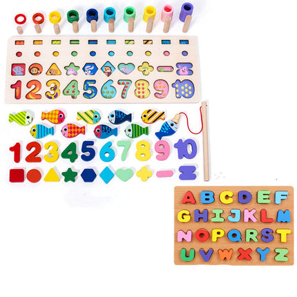 Children 3D Alphabet Number Puzzle Baby Colorful Geometric Digital Letter Educational Toy