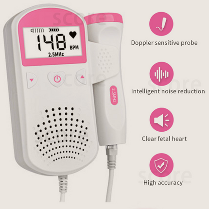 Fetal Heart Rate Monitor Home Pregnancy Baby Fetal Sound Heart Rate Detector