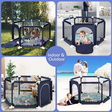 Large Baby Playpen Kids Toddlers Infant Activity Center Saftety Play Fence Yard