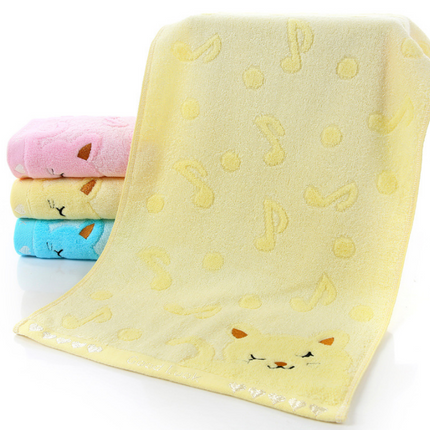 Bamboo Fiber Kitten Face Bath Towels