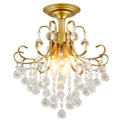 European Light Luxury Small American Restaurant Crystal Chandelier