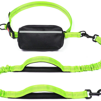 Pet Supplies Multi-functional Waist Pack Rope Reflective Sling Dog Hand Holding Rope Stretch Leash