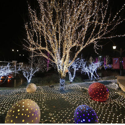 Christmas led lights string lights outdoor waterproof fishnet lights full of stars paved holiday lights wedding ins decorative lights