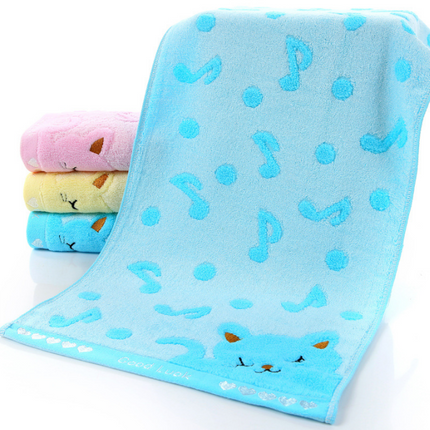 Bamboo Fiber Kitten Face Bath Towels