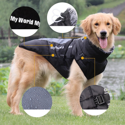 Warm Waterproof Reflective Big Dog Shell Jacket Pet Clothing