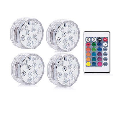 3 LEDs Underwater Light 16 Colors RGB IP68 Waterproof Swimming Pool Light RF Remote Control Submersible Lights For Pond Vase